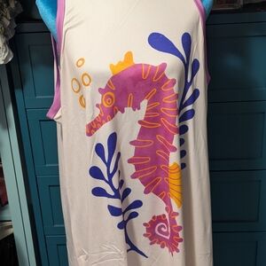 Unlisted Women's Seahorse Swim Coverup - Purple, Pink, Yellow, Blue